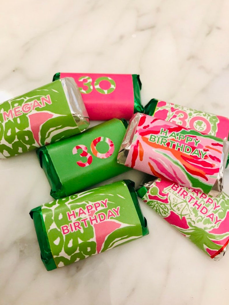 Set of 120 Palm Beach HERSHEY/'S Nuggets Wraps Custom Printed and Cut