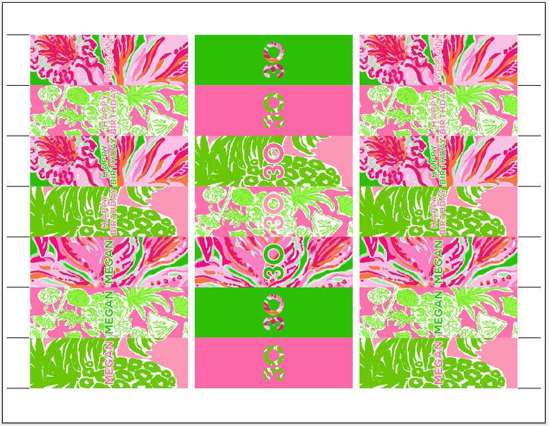Set of 120 Palm Beach HERSHEY/'S Nuggets Wraps Custom Printed and Cut