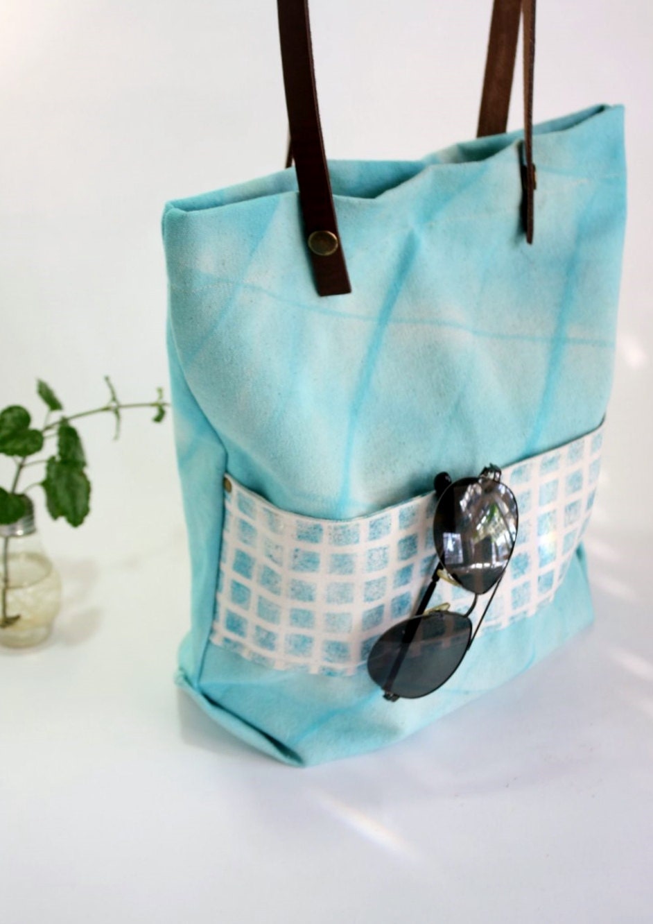 teal color bag