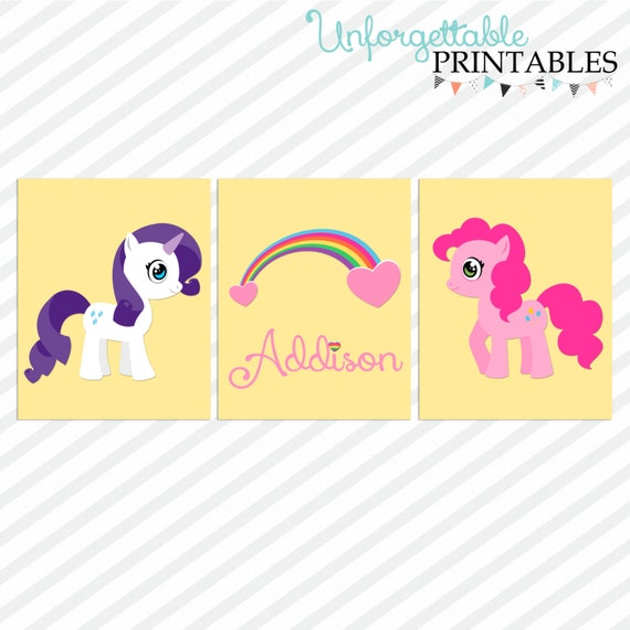 Items similar to My Little Pony Wall Prints (set of 3) on Etsy