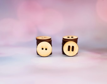 Wood Pom Pom Hat Buttons