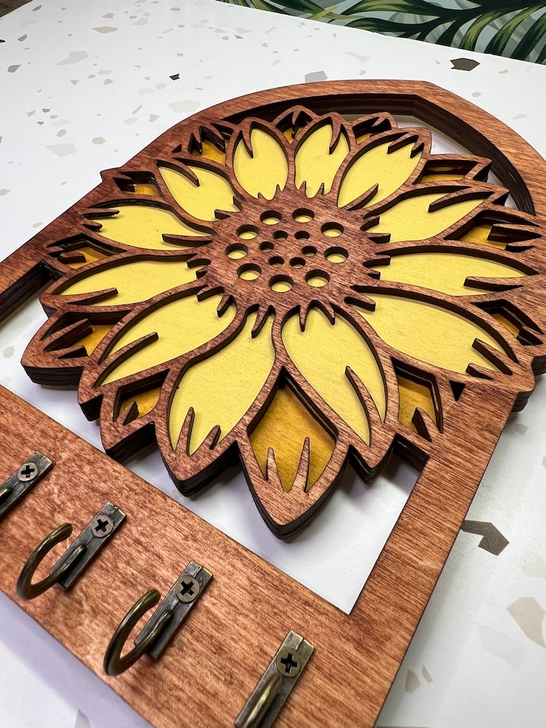 Sunflower Key Holder - Etsy