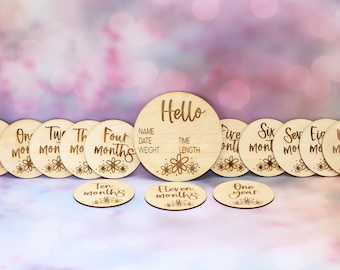 Baby Monthly Milestone Photo Props
