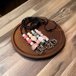 Silikon Perlen Schlüsselband für Ausweise, ID-Tags, Ausweishalter, Schlüsselanhänger und Karabiner