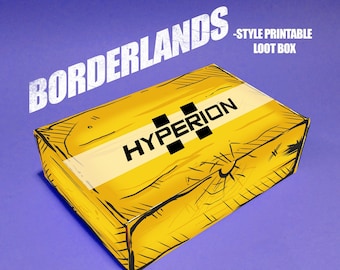 DIY - DRUCKBARE Gelbe Hyperion Loot Box | Einfacher Download | Einfach Bauen | SVG -png -pdf | Vorratsdose | Geschenkkartenbox
