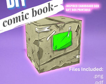 DIY Comic-Inspired Loot Box | INSTANT DOWNLOAD | Easy Build | Party Favor |