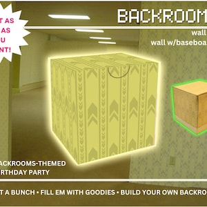 BACKROOMS Walls Geschenkboxen-Set - Papierdruck | SOFORTIGER Download | png, pdf, svg | Schwellwert |  Einfach Bauen | Geburtstag Gastgeschenke