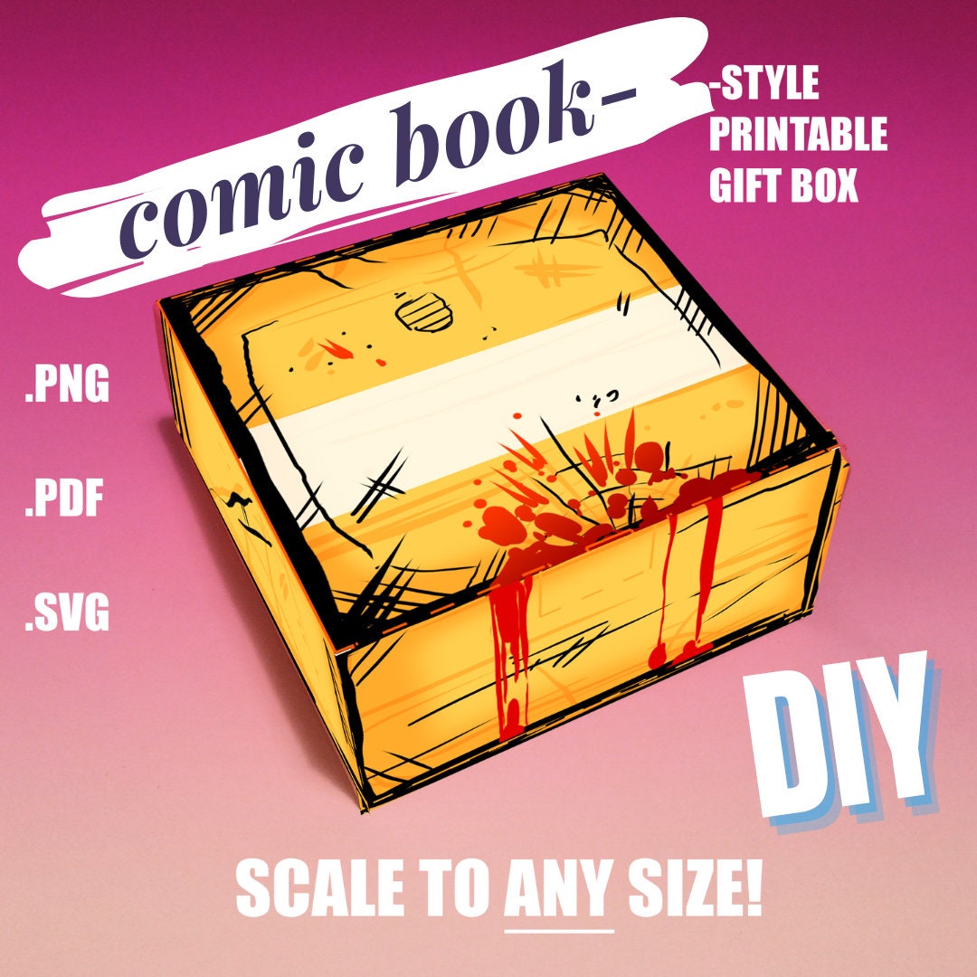 DIY- PRINTABLE Yellow Splatter Loot Box | Easy Download | Easy Build ...