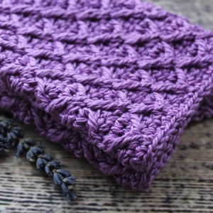 Crochet Washcloth Set/Baby Washcloth Purple/Hostess Gift/Stocking Stuffer/Gift for Her/Gift for Mom/Crochet Dishcloth Set/Handmade Washcloth image 1