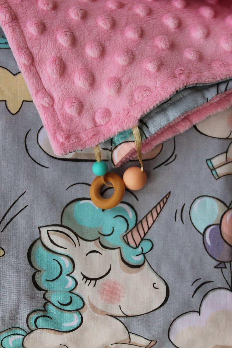 Unicorn Pink Minky Baby Blanket/unicorn Baby Blanket/unicorn Etsy