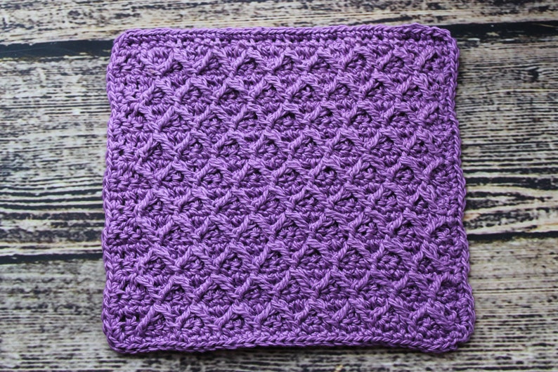 Crochet Washcloth Set/Baby Washcloth Purple/Hostess Gift/Stocking Stuffer/Gift for Her/Gift for Mom/Crochet Dishcloth Set/Handmade Washcloth image 6