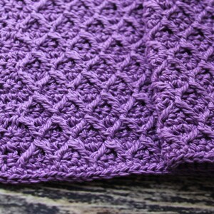 Crochet Washcloth Set/Baby Washcloth Purple/Hostess Gift/Stocking Stuffer/Gift for Her/Gift for Mom/Crochet Dishcloth Set/Handmade Washcloth image 5