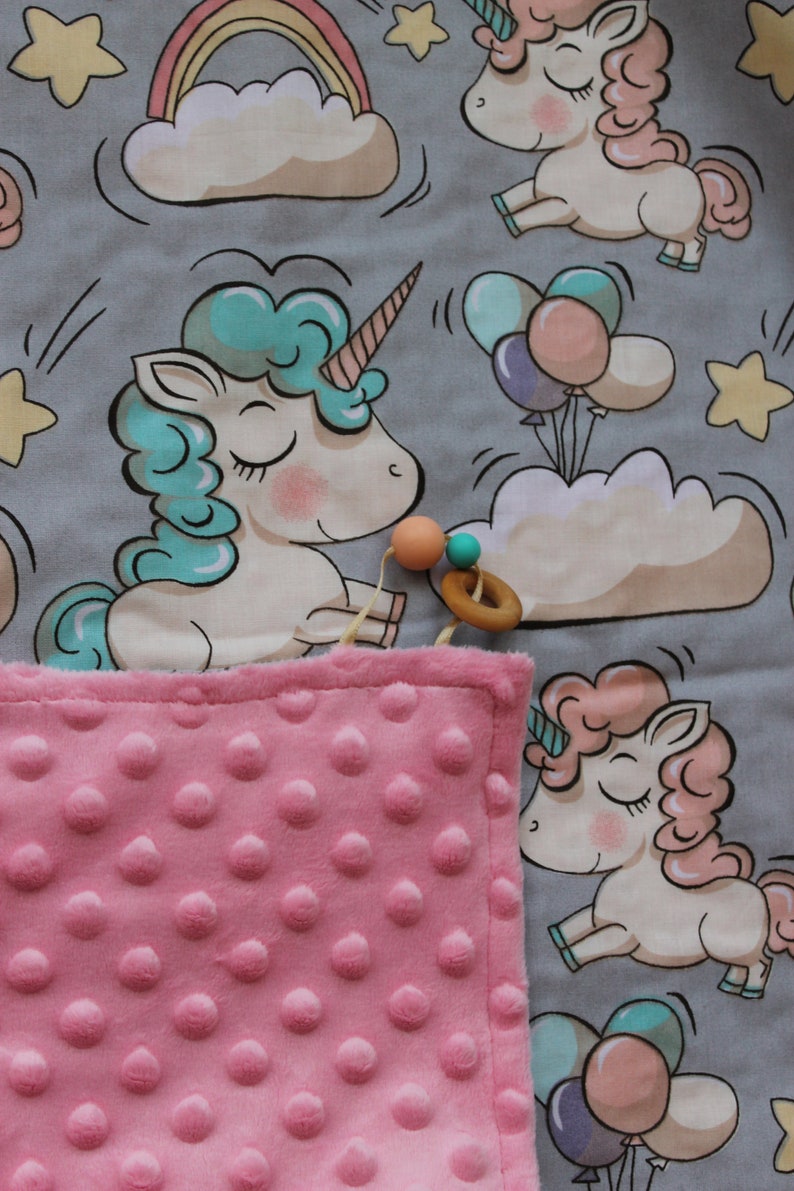 Unicorn Pink Minky Baby Blanket/unicorn Baby Blanket/unicorn Etsy