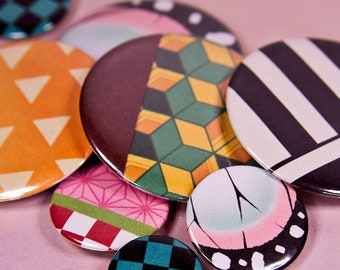 Insignia de botón de kimono de Demon Slayer: ¡25, 32 y 58 mm!