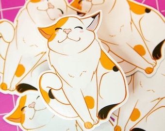 Gato feliz - Pegatina