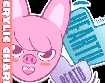 Escucha a My Heartu Beatu - Llavero acrílico de doble cara inspirado en Changbin de Stray Kids - RESERVA