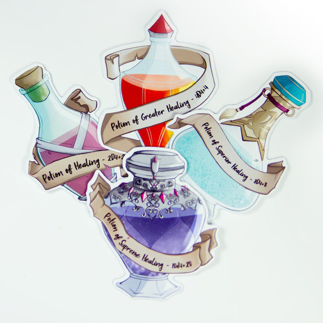 Potions of Healing Dnd Sticker Set Etsy