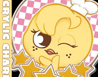 Llavero acrílico de doble cara inspirado en Felix de Stray Kids con 5 estrellas Michelin - RESERVA