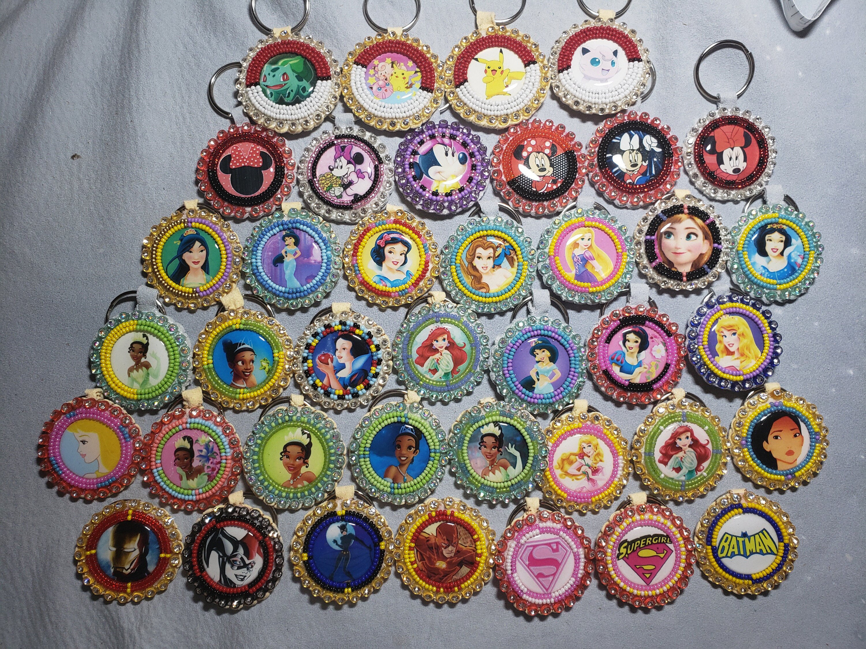 Native American Beaded Key Chain Disney Princesses Pokemon Etsy