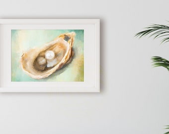 Oyster with a Pearl Painting Art Print