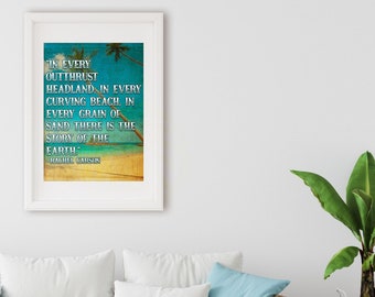 Inspirational Quote, Story of the Earth, beach art, inspirational wall art, coastal art, wilmington nc artist