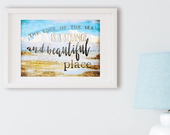 Coastal wall art, beachy home decor, beach quotes, wall decor, beach decor, quote wall art, moving gifts, gifts for the home, gift for her