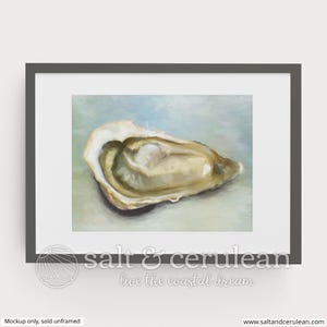 Kitchen Wall Art, oyster painting, coastal decor, wall art, coastal living room, beach house decor, oyster print, home decor, beach art