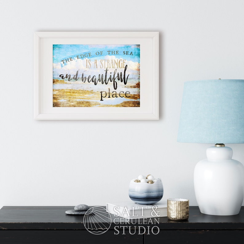 Coastal Wall Art Beachy Home Decor Beach Quotes Wall Decor Etsy