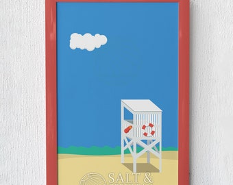 Lifeguard Tower Seaside Children's Room Decor Print