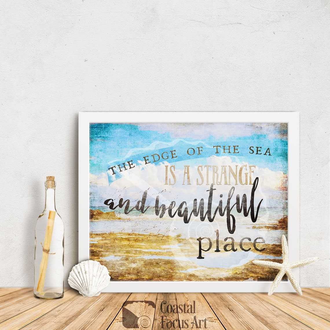 Coastal wall art beachy home decor beach quotes wall decor | Etsy