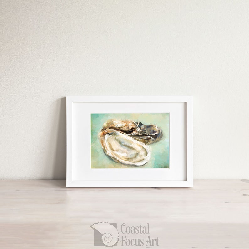 Kitchen Wall Art oyster painting coastal decor wall art | Etsy