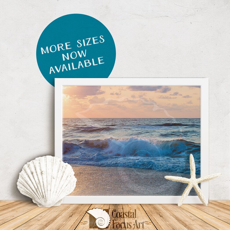 Surf And Sunrise Photography Good Morning Sunshine Gift For Surfer Beach Art Beach House Decor Coastal Cabin Walks On The Beach Surf