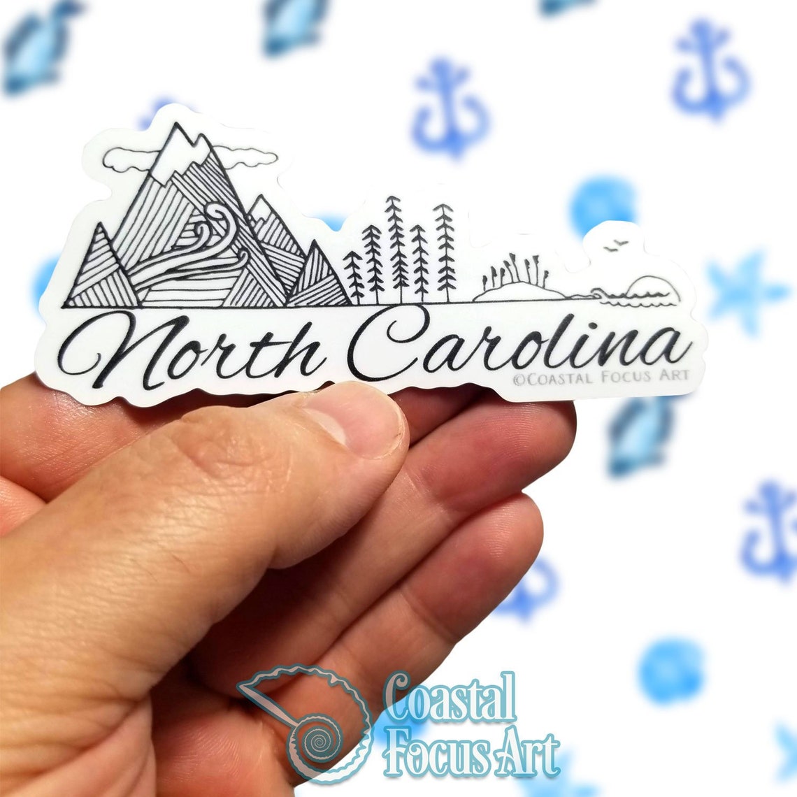 North Carolina sticker North Carolina decals Coastal car Etsy