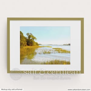 Watercolor art Bradley Creek print, coastal art, tidal creek, coastal decor, ocean print, salt life