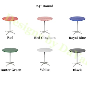 Kwik Covers Fits 24&quot; Round Fitted Plastic Table Cover, Party Tablecloths