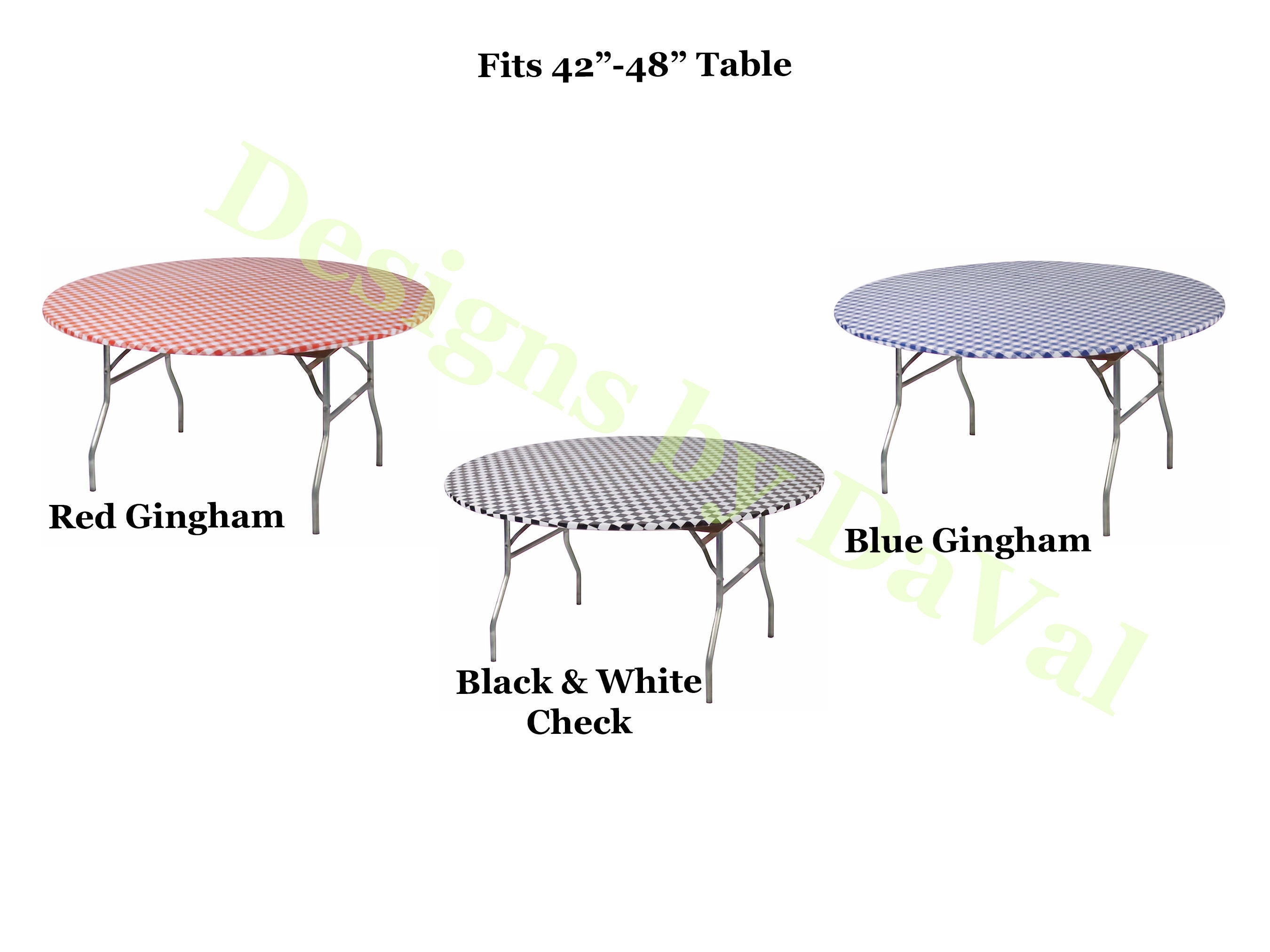 Kwik Covers Fits 4248 Round Fitted Plastic Table Cover, Party