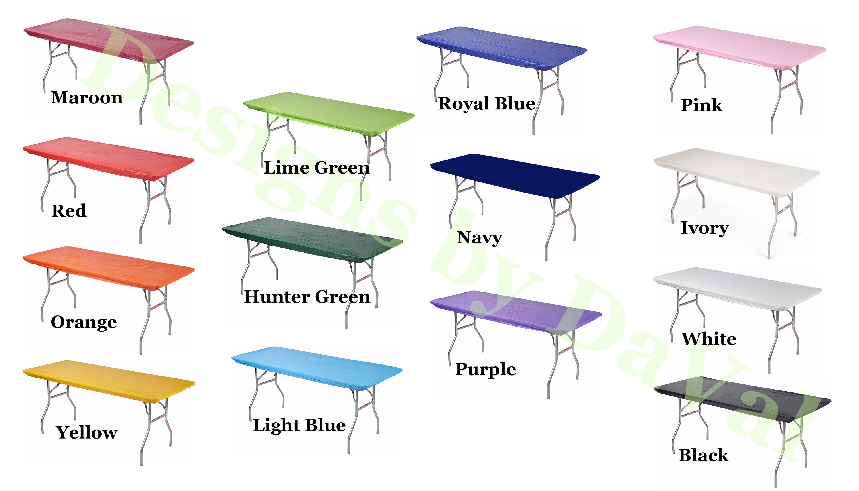 Kwik Covers Banquet Fitted Plastic Table Cover Party Etsy