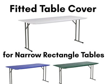 6'x18" or 8'x18" Narrow/Skinny Rectangle Fitted Plastic Table Covers