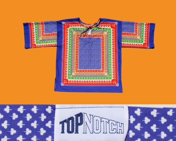 1970s "Top Notch" Polyester Pullover Tunic/ Psyche