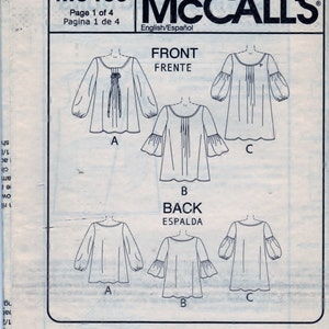 McCalls 5469 Sewing Craft Pattern Misses Miss Petite Tunics image 3