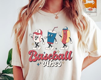 Baseball Game Day Comfort Colors® Shirt, Retro-Baseball-Shirt, Damen-Baseball-Shirt, Sport-Mama-Shirt, Mama-Baseball-Shirt, Familie