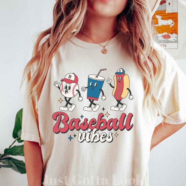 Baseball Game Day Comfort Colors® Shirt, Retro Baseball Shirt, Women's Baseball Shirt, Sports Mom Shirt, Mom Baseball Shirt, Family