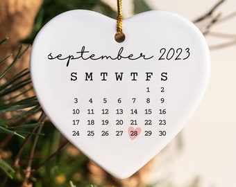 Verheiratetes Ornament, erstes Weihnachten 2023, Hochzeitsgeschenk, Hochzeitsdatumsverzierung, unser erstes Weihnachten, Kalender Jubiläumsgeschenk Brautpaar Geschenk