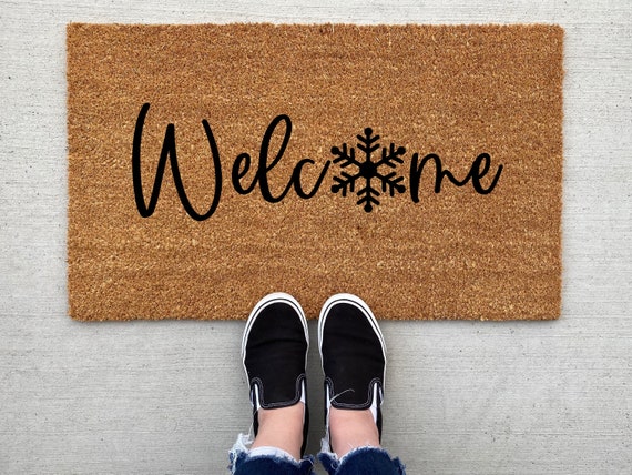 Welcome Snowflake Winter Doormat