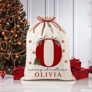 Personalized Santa Sack, Christmas Sack, Personalized Christmas Toy Sack, Name Initial, Christmas Gift Bag, Custom Santa Bag, Christmas bag