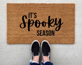 It's Spooky Season doormat, pumpkin, fall decor, personalized doormat, pumpkin doormat, welcome mat, front door mat, fall y'all, autumn
