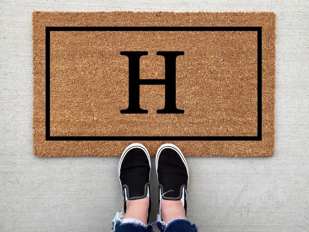 Monogram Doormat, Initial Door Mat, Custom, Welcome Doormat, Fall ...