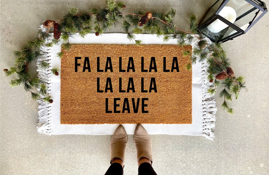 Fa La La Funny Christmas Doormat, Christmas Decor, Personalized Doormat, Holiday Doormat