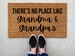 There's No Place Like Grandma and Grandpa's Doormat, home decor, personalized doormat, grandparents gift, welcome mat, front doormat, porch