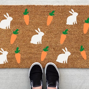 Easter Welcome doormat, Easter Doormat, Jesus, spring decor, personalized doormat, funny doormat, welcome mat, front doormat, bunny